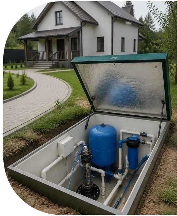 Автономное водоснабжение дома в Котласе от 155445 р. | АПаруса-Ктл